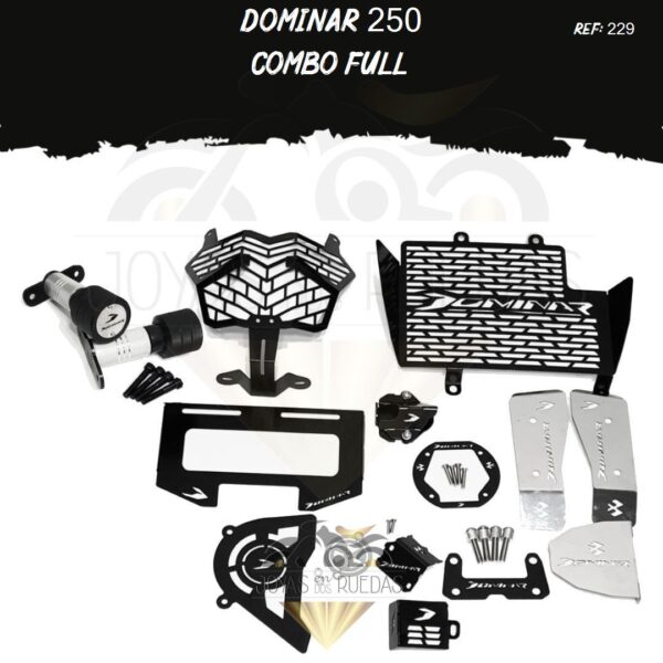 Dominar 250 kit lujo tapa tanque protector radiador
