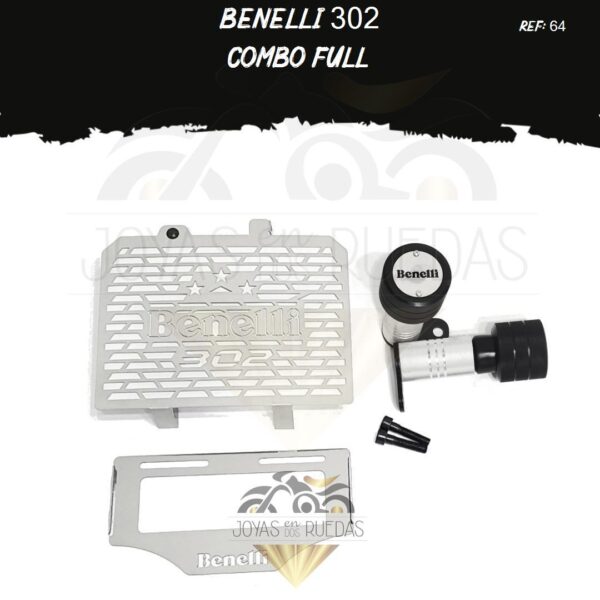 Benelli 302 kit porta placa protector radiador sliders