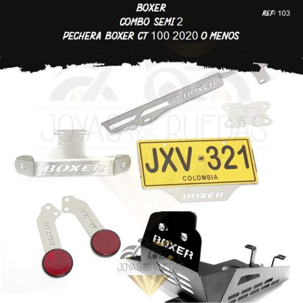 Boxer kit pechera quilla tragaluz guarda cadena frontal