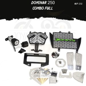 Dominar 250 kit lujo tapa tanque mordaza