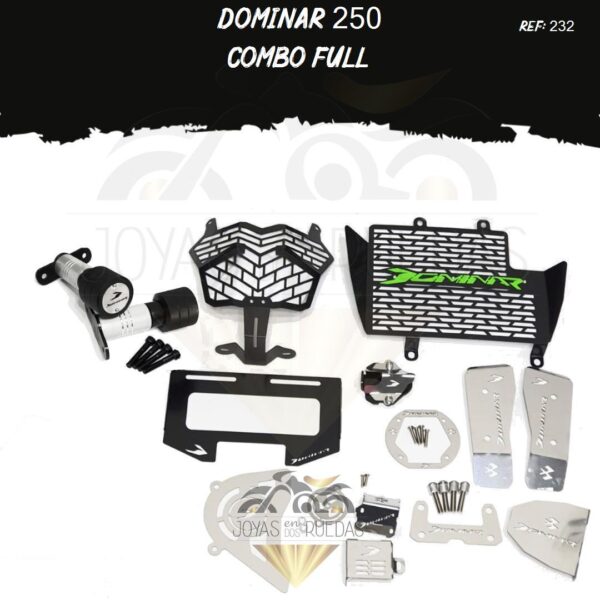 Dominar 250 kit lujo tapa tanque mordaza