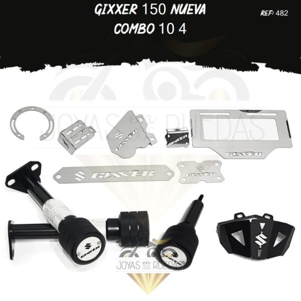 Gixxer 150 nueva kit lujo tapa tanque mordaza