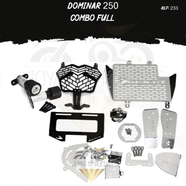 Dominar 250 kit protector bomba delantera