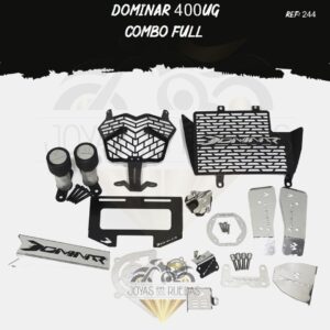 Dominar 400UG kit porta placa protector bomba delantera