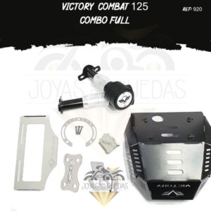 Victory combat 125 kit sliders lujo tapa tanque