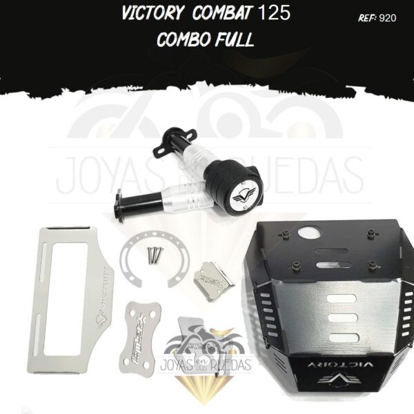 Victory combat 125 kit sliders lujo tapa tanque
