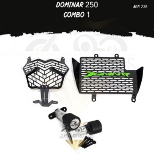 Dominar 250 kit sliders protector farola