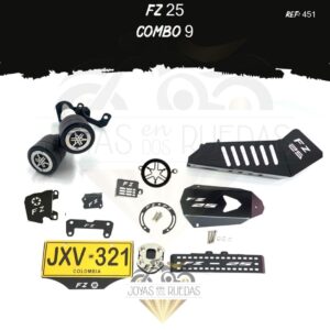 FZ 25 kit tapa salida exosto sliders lujo pata gato