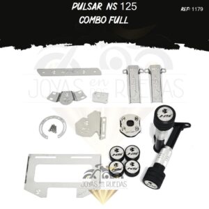 Pulsar ns 125 kit logo barras sliders lujo pata gato