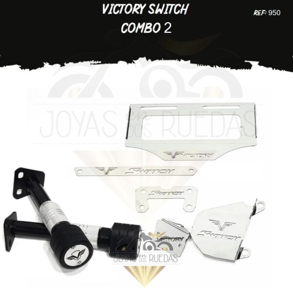 Victory Switch kit porta placa protector bomba delantera