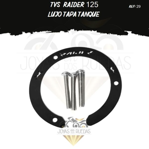 pieza TVS Raider 125 lujo tapa tanque