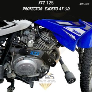 partes XTZ 125 protector exosto 4t 3D