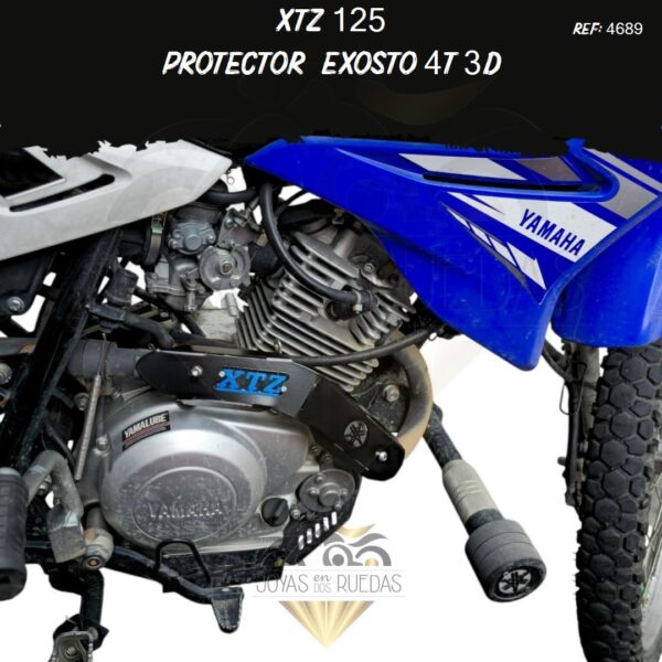 partes XTZ 125 protector exosto 4t 3D