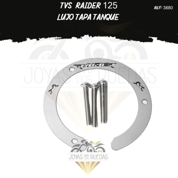 moto TVS Raider 125 lujo tapa tanque