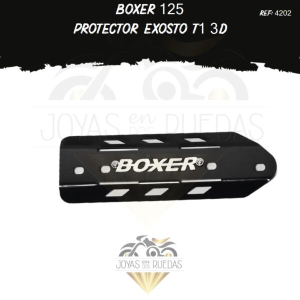 articulos Boxer 125 protector exosto 3D