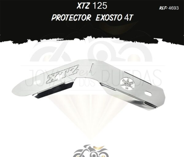 moto XTZ 125 protector exosto 4t
