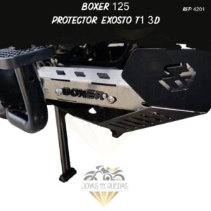 articulos Boxer 125 protector exosto 3D