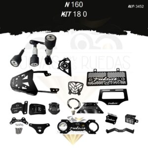 N 160 kit porta placa lujo guardabarro