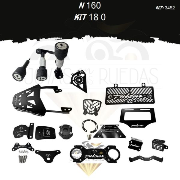 N 160 kit porta placa lujo guardabarro