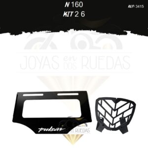 N 160 kit porta placa protector farola