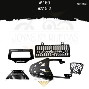 N 160 kit porta placa protector radiador monoshock
