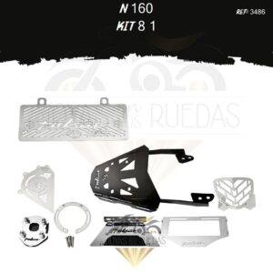 N 160 kit porta placa lujo tapa tanque