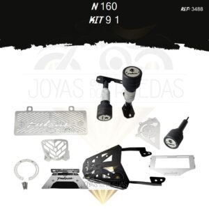 N 160 kit porta placa lujo tapa tanque