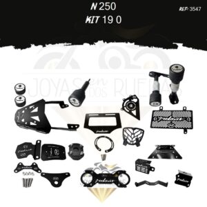 N 250 kit monoshock protector piñon Spools Sliders eje