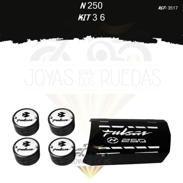 N 250 kit protector exosto 7t Spools Sliders eje
