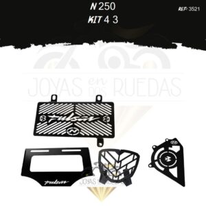N 250 kit protector radiador porta placa protector piñon