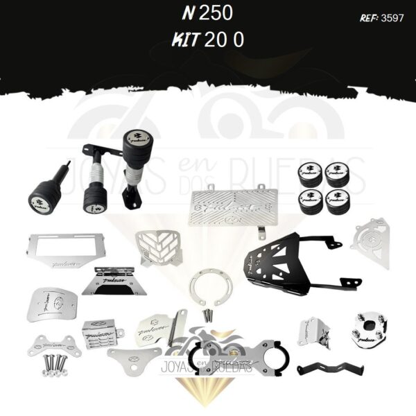 N 250 kit antimartilleo N parrilla Spools Sliders eje