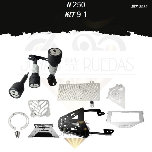 N 250 kit protector radiador lujo tapa tanque sliders