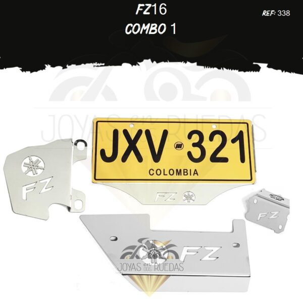 FZ16 kit protector bomba delantera porta placa mordaza