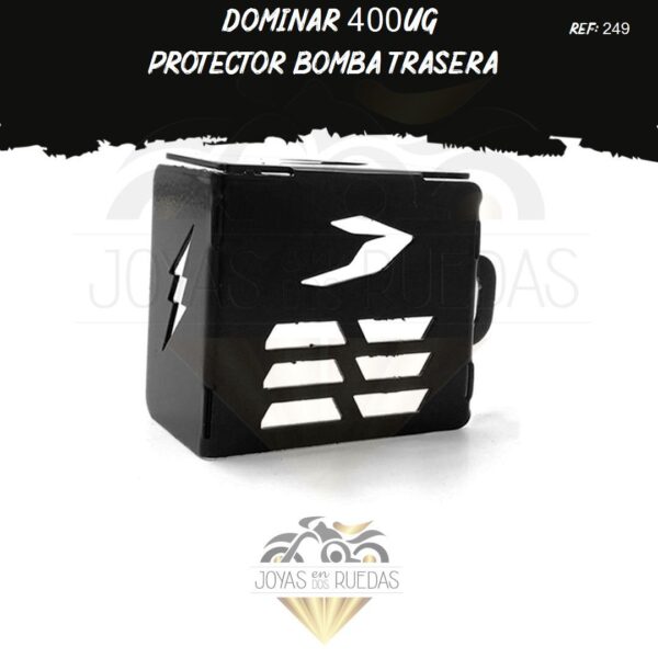 moto Dominar 400UG protector bomba trasera