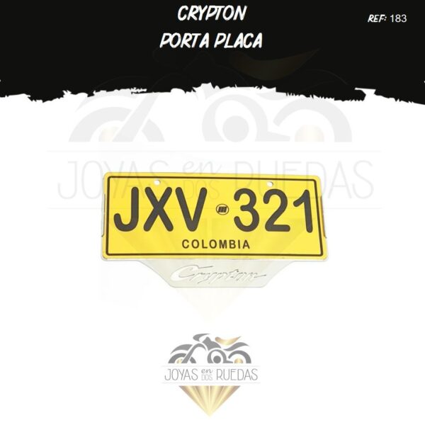 portaplaca articulo Crypton