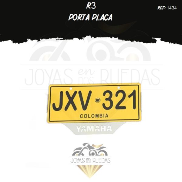 motos R3 portaplaca
