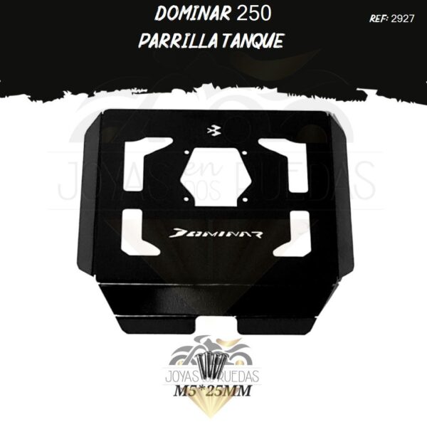 moto Dominar 250 parrilla tanque