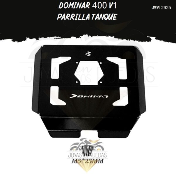 motos Dominar 400 v1 parrilla tanque