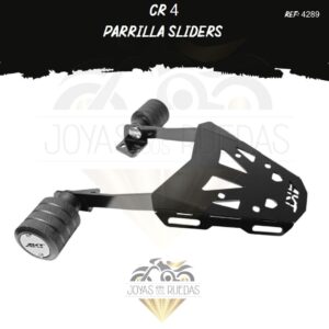 moto CR 4 parrilla sliders