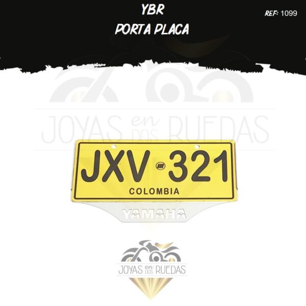 YBR lujos portaplaca