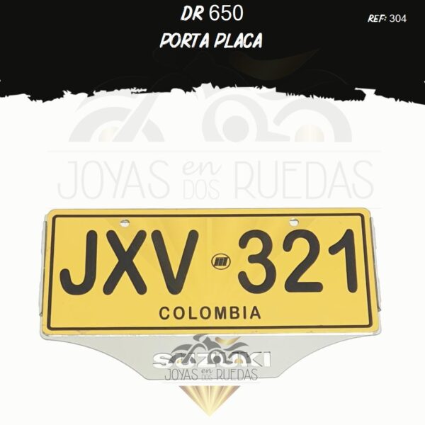 DR 650 lujos portaplaca