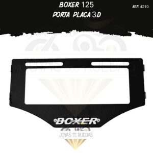 portaplaca 3D articulo Boxer 125
