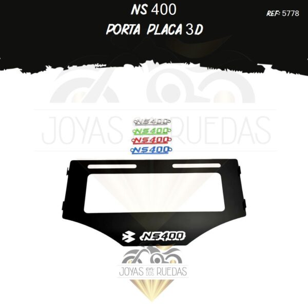 articulos NS 400 portaplaca 3D