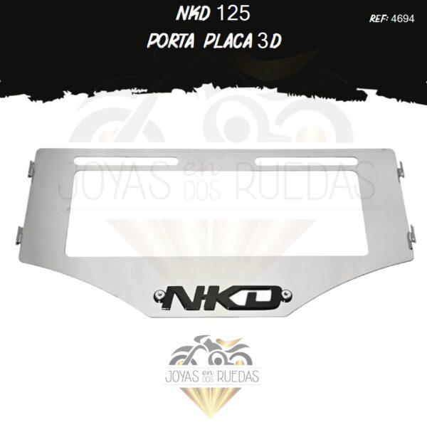 portaplaca 3D articulo NKD 125