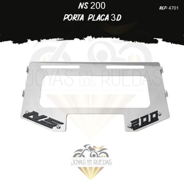NS 200 lujos portaplaca 3D