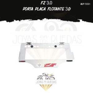 moto FZ 3.0 portaplaca flotante 3D