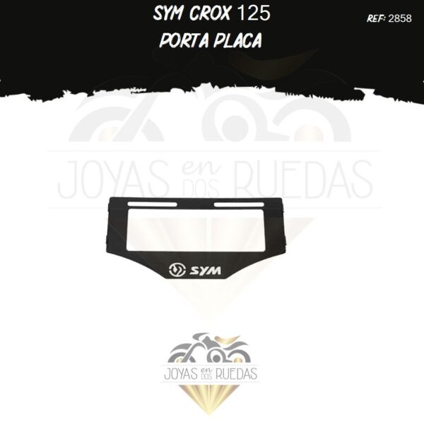 motos sym crox 125 portaplaca
