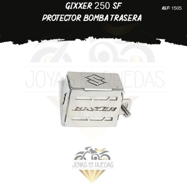 motos Gixxer 250 sf protector bomba trasera