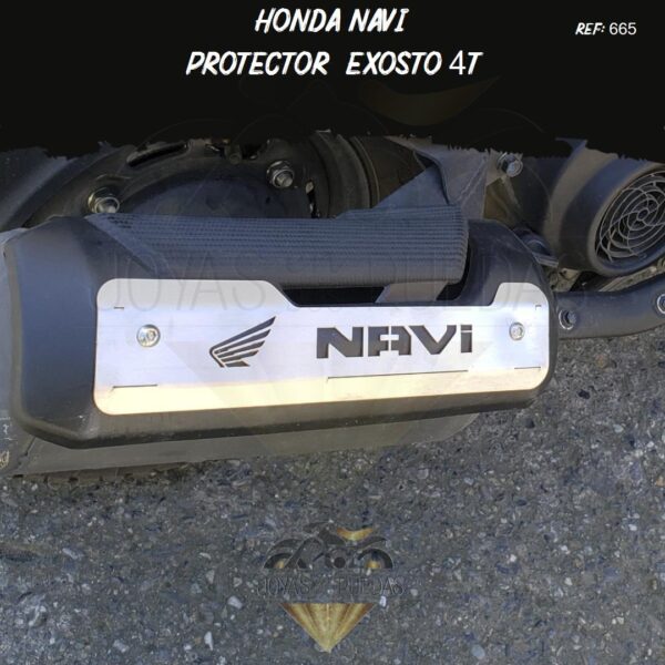 accesorios Honda Navi protector exosto 4t
