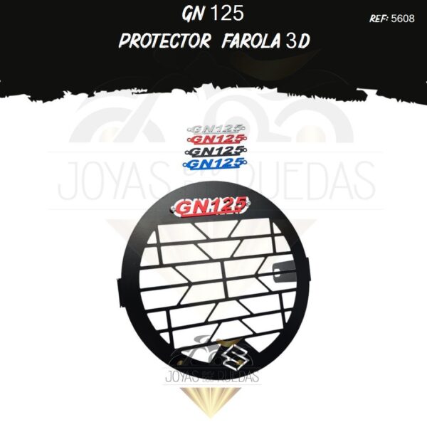 partes GN 125 protector farola 3D